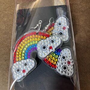 Colorful Rainbow Cloud Earrings